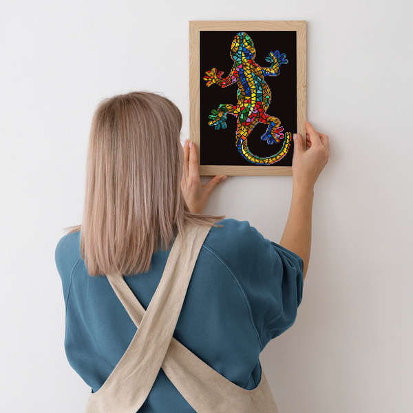 Dotz Diamond Dotz Gekko Paua With Frame - 10.6" X 16.1"