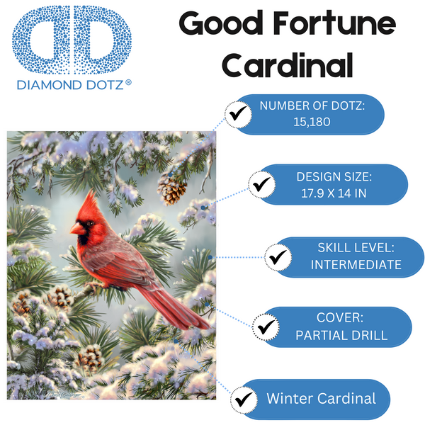 Dotz Diamond Dotz Good Fortune Cardinal - 14.0" X 17.9"