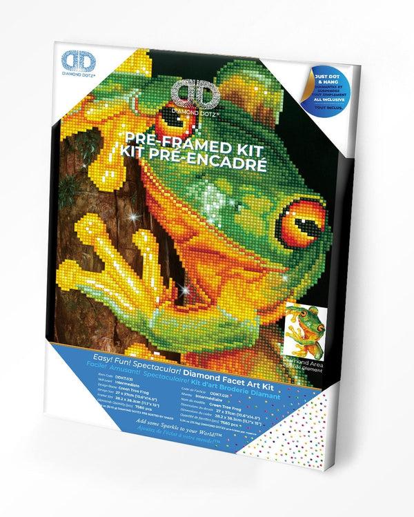 dotz Diamond Dotz Green Tree Frog with Frame - 10.6" x 14.6"