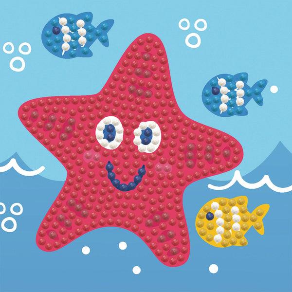 Dotz Diamond Dotz Happy Star Fish Framed Kit - 4.0" X 4.0"