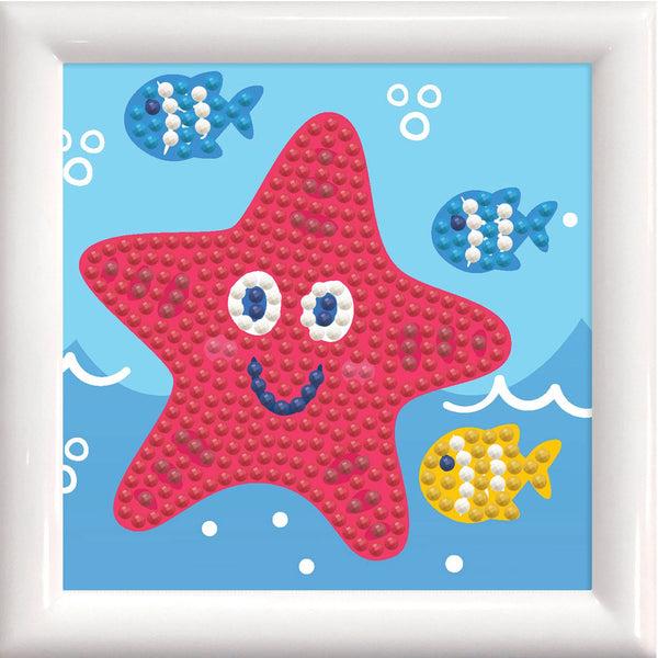 Dotz Diamond Dotz Happy Star Fish Framed Kit - 4.0" X 4.0"
