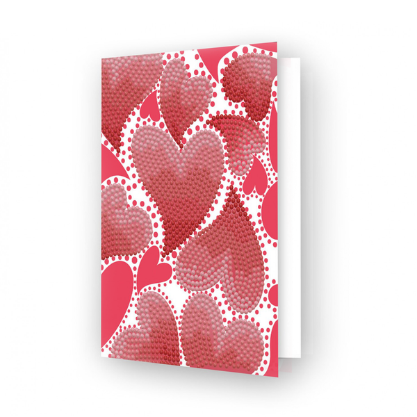 dotz Diamond Dotz Hearts Swirl Greeting Card - 5.0" x 7.0"