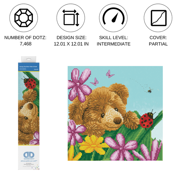 Dotz Diamond Dotz Honey Pot Bear: Hide & Seek - 12.0" X 12.0"