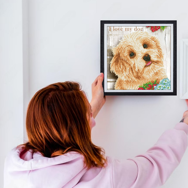 Dotz Diamond Dotz I Love My Dog With Frame - 12.0" X 12.0"