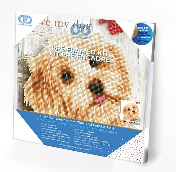 dotz Diamond Dotz I Love My Dog with Frame - 12.0" x 12.0"