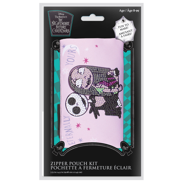 dotz Diamond Dotz Jack and Sally Zipper Pouch - 7.75 x 4.5