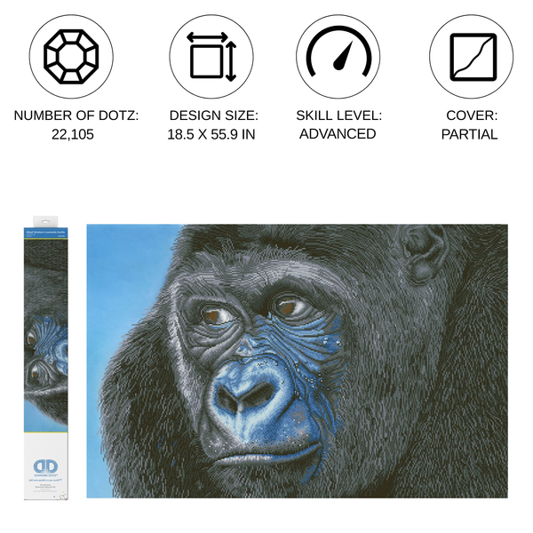 Dotz Diamond Dotz Kibali Western Lowland Gorilla - 39.4" X 25.6"