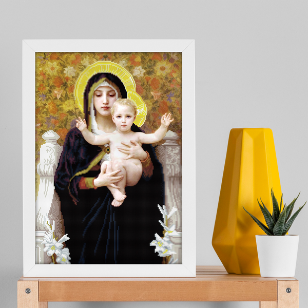 Dotz Diamond Dotz La Vierge Au Lys (apres William-Adolphe Bouguereay) - 16.5" X 24.4"