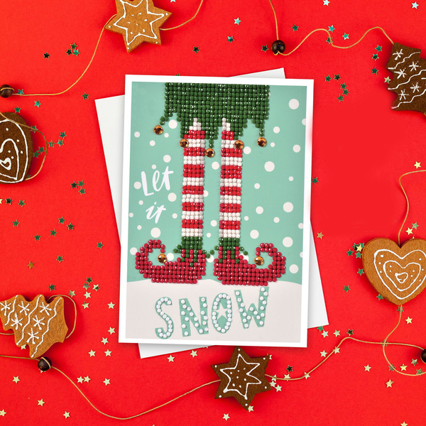 Dotz Diamond Dotz Let It Snow Greeting Card - 5.0" X 7.0"