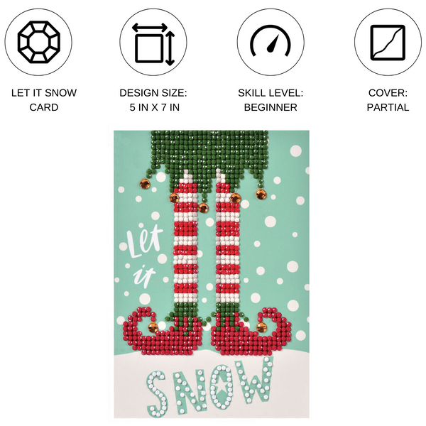 Dotz Diamond Dotz Let It Snow Greeting Card - 5.0" X 7.0"