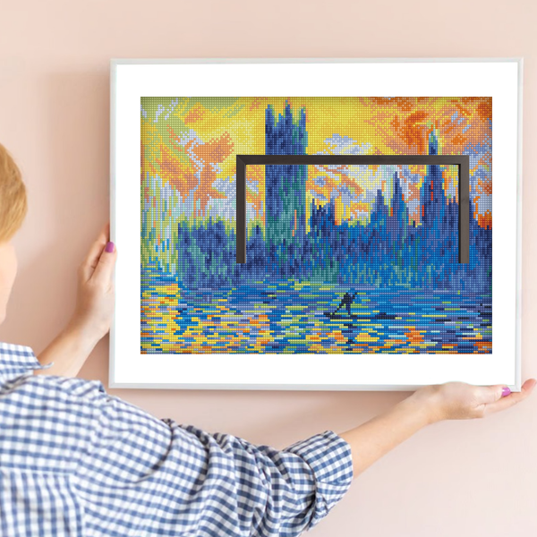 Dotz Diamond Dotz London Parliament In Winter (Apres Monet) - 18.1" X 16.1"