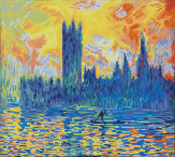 dotz Diamond Dotz London Parliament In Winter (Apres Monet) - 18.1" x 16.1"