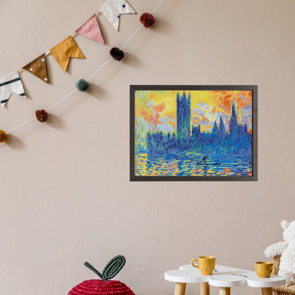 Dotz Diamond Dotz London Parliament In Winter (Apres Monet) - 18.1" X 16.1"