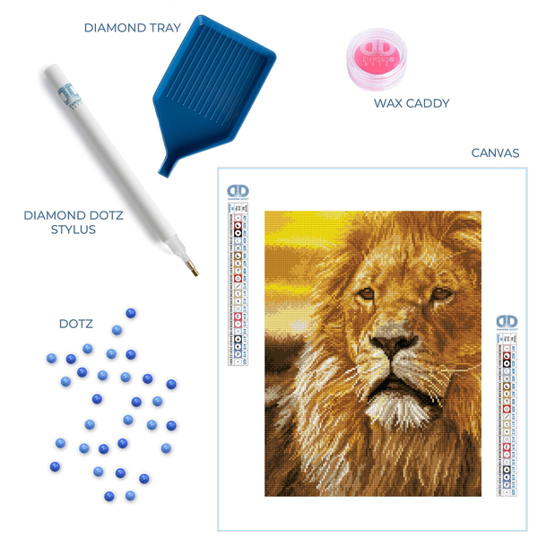 Dotz Diamond Dotz Lord Of The Serengeti - 13.8" X 17.7"