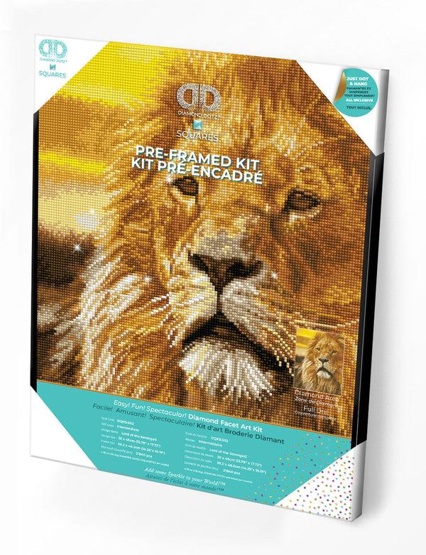 dotz Diamond Dotz Lord of the Serengeti Pre-Framed Kit - 13.8" x 17.7"