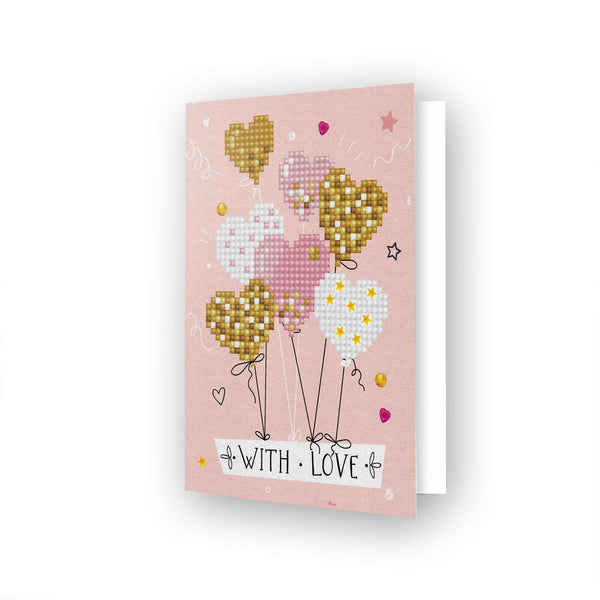 dotz Diamond Dotz Love Balloons Greeting Card - 5.0" x 7.0"
