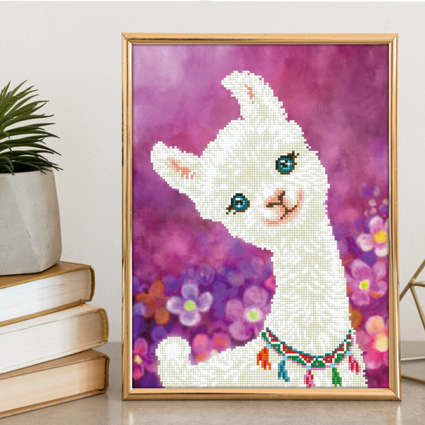 Dotz Diamond Dotz Lulu Llama With Frame - 12.6" X 16.5"