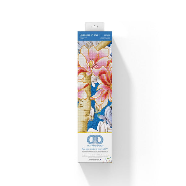 Dotz Diamond Dotz Magnolias On Blue 1 Pillow - 17.7" X 17.7"