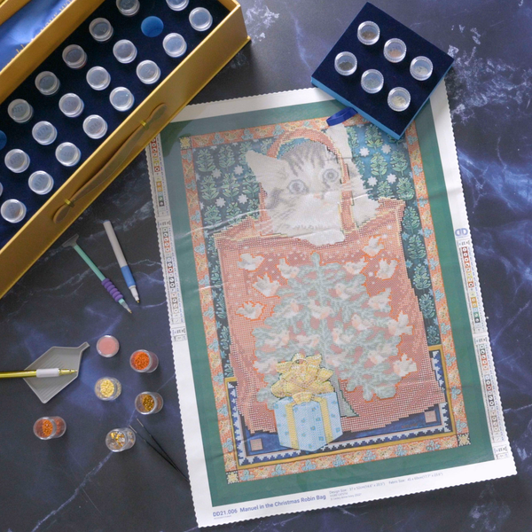 Dotz Diamond Dotz Manuel In The Christmas Robin Bag Masterclass - 14.6" X 20.5"