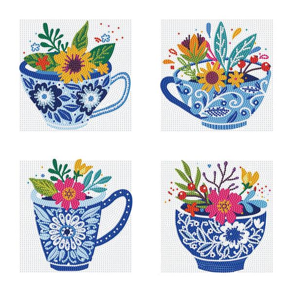 dotz Diamond Dotz Mini Dotz Teatime Posies - 5.0" x 5.0"