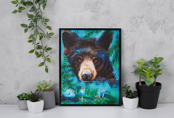 Dotz Diamond Dotz Moonlight Magic Black Bear - 13.8" X 17.7"
