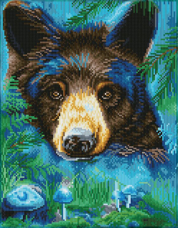 dotz Diamond Dotz Moonlight Magic Black Bear - 13.8" x 17.7"