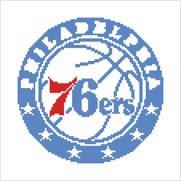 Dotz Diamond Dotz NBA Philadelphia 76ers - 12.6" X 12.6"