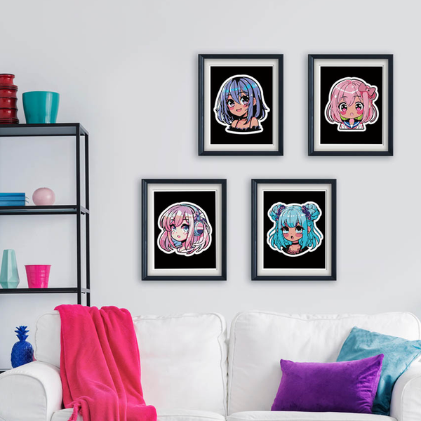 Dotz Diamond Dotz Neon Flock Anime Girls - 8.0" X 10.0"