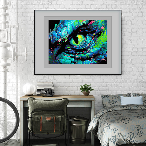 Dotz Diamond Dotz Neon Flock Dragon Eye - 18.0" X 14.0"