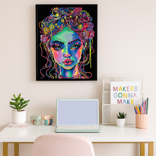 Dotz Diamond Dotz Neon Flock Electric Beauty - 14.0" X 18.0"