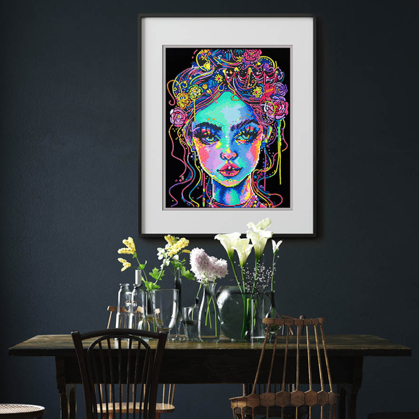 Dotz Diamond Dotz Neon Flock Electric Beauty - 14.0" X 18.0"