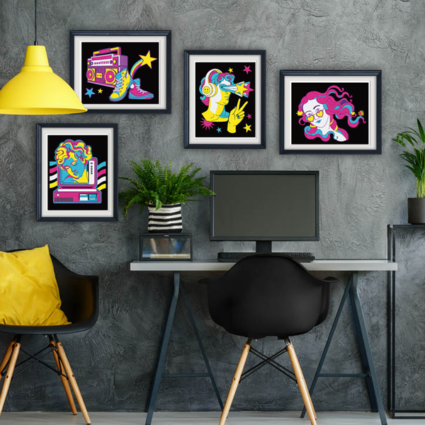 Dotz Diamond Dotz Neon Flock Retro Classic - 10.0" X 8.0"