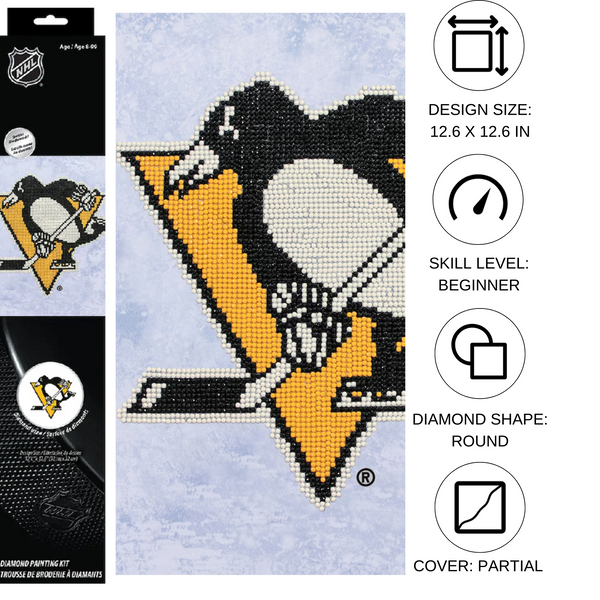 Dotz Diamond Dotz NHL Pittsburgh Penguins - 12.6" X 12.6"