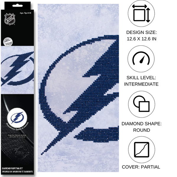 Dotz Diamond Dotz NHL Tampa Bay Lightning - 12.6" X 12.6"