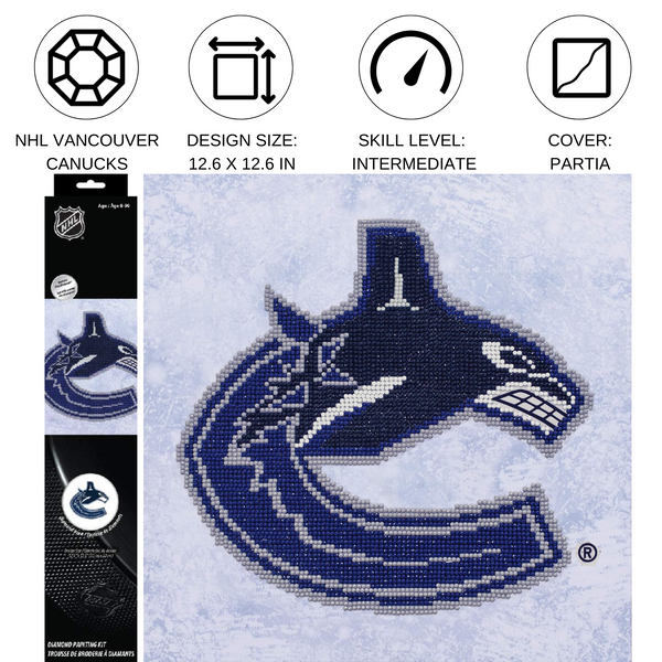 Dotz Diamond Dotz NHL Vancouver Canucks - 12.6" X 12.6"
