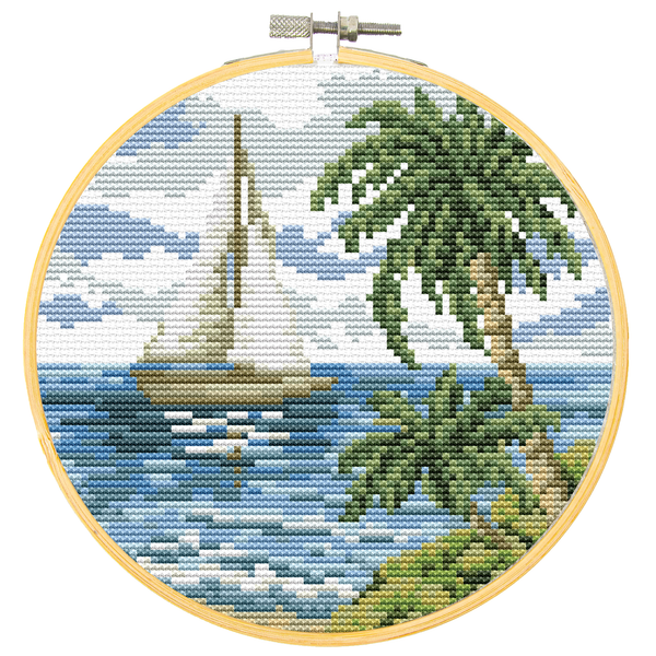 dotz Diamond Dotz No-Count Cross Stitch Sailing Away - 6 in