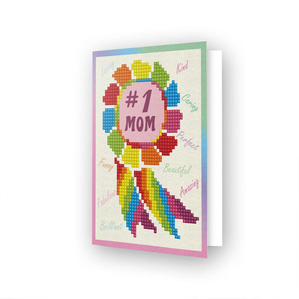 dotz Diamond Dotz Number 1 Mom Greeting Card - 5.0" x 7.0"