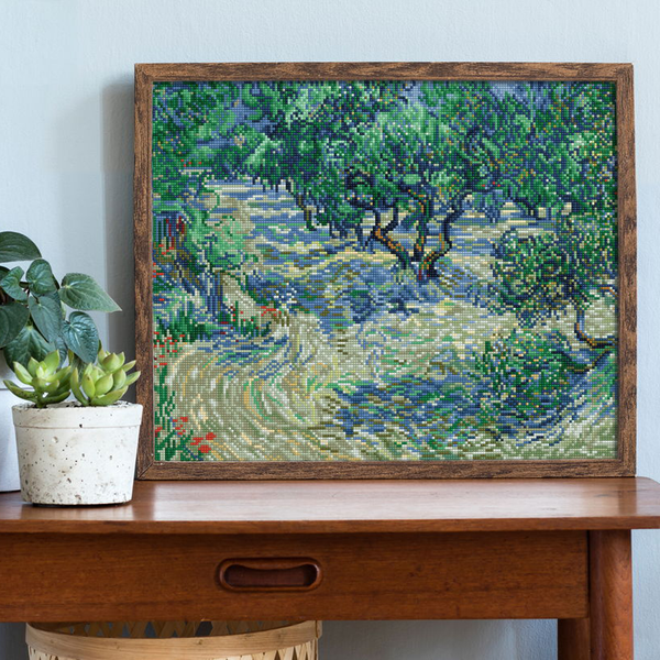 Dotz Diamond Dotz Olive Orchard (Van Gogh) - 20.5" X 16.5"