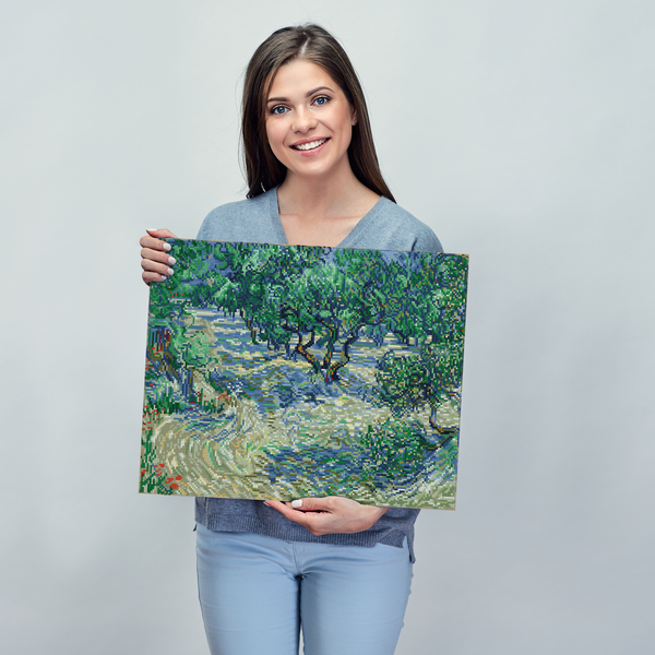 Dotz Diamond Dotz Olive Orchard (Van Gogh) - 20.5" X 16.5"