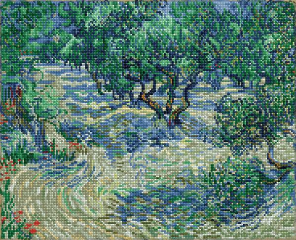 dotz Diamond Dotz Olive Orchard (Van Gogh) - 20.5" x 16.5"