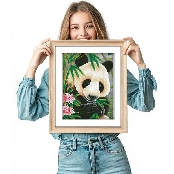 Dotz Diamond Dotz Panda Prince With Frame - 11.8" X 15.8"