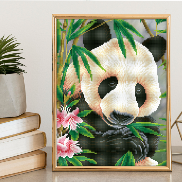 Dotz Diamond Dotz Panda Prince With Frame - 11.8" X 15.8"