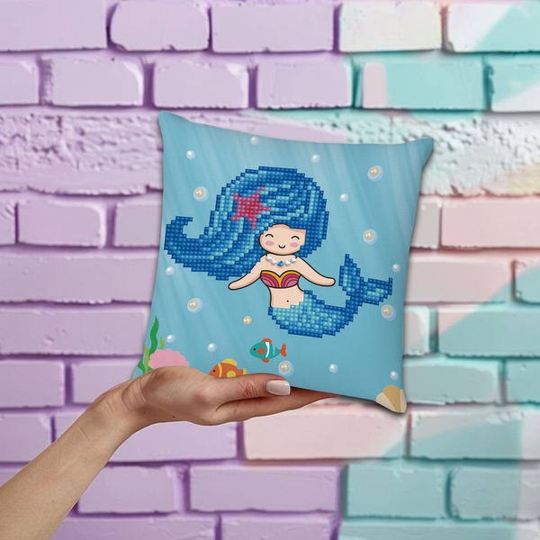 Dotz Diamond Dotz Pearl Swimmer Mini Pillow - 7.1" X 7.1"