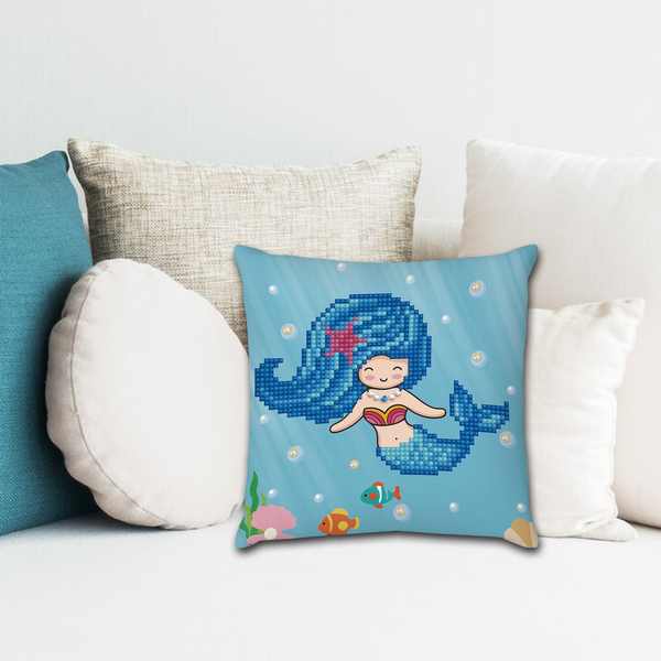 Dotz Diamond Dotz Pearl Swimmer Mini Pillow - 7.1" X 7.1"