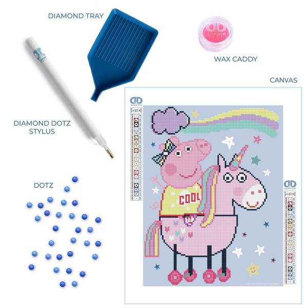 Dotz Diamond Dotz Peppa's Magical Unicorn Peppa Pig - 10.6" X 13.8"