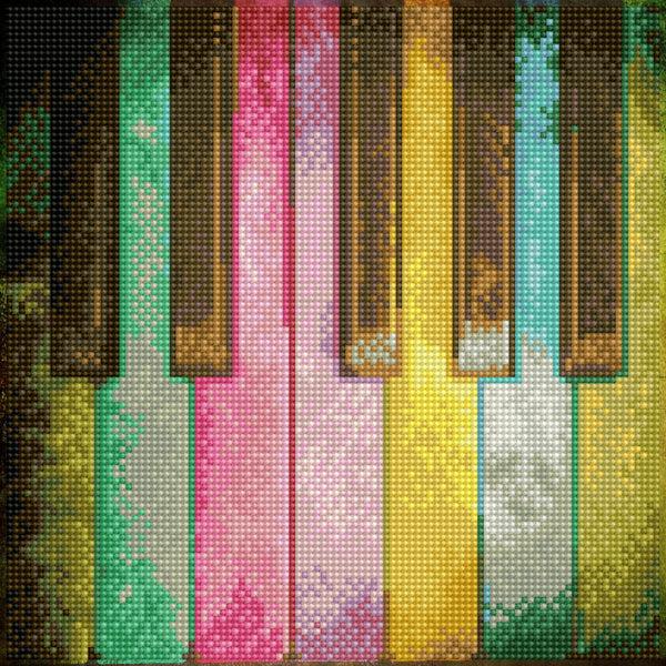 dotz Diamond Dotz Piano Rainbow with Frame - 11.8" x 11.8"