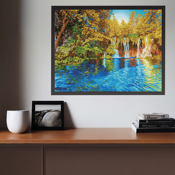 Dotz Diamond Dotz Picturesque Falls Plitvice Lakes National Park - 29.5" X 19.7"
