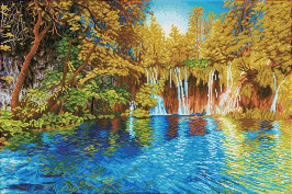 dotz Diamond Dotz Picturesque Falls Plitvice Lakes National Park - 29.5" x 19.7"