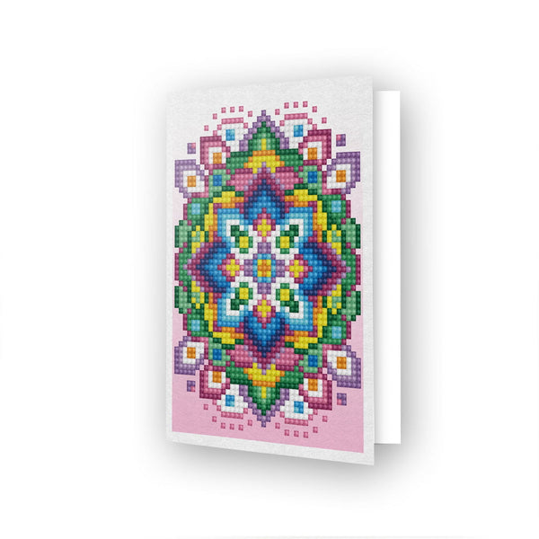 dotz Diamond Dotz Pink Star Greeting Card - 5.0" x 7.0"