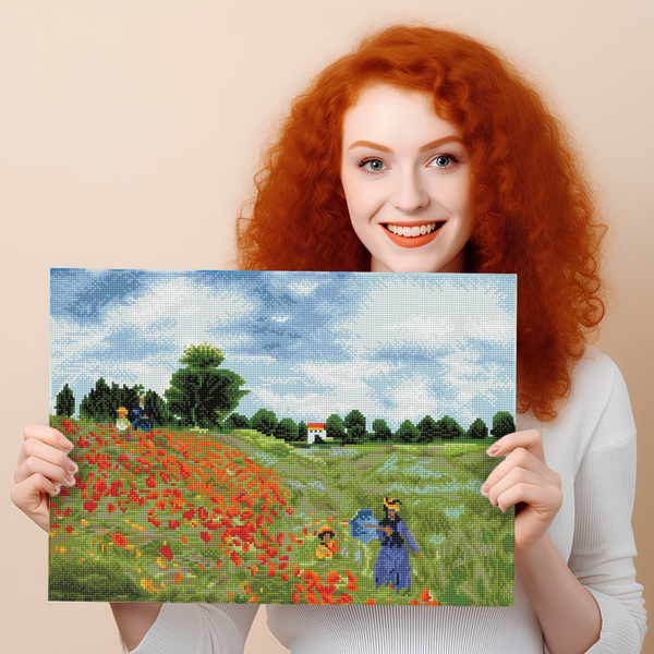 Dotz Diamond Dotz Poppy Fields (Apres Monet) - 22.4" X 16.1"